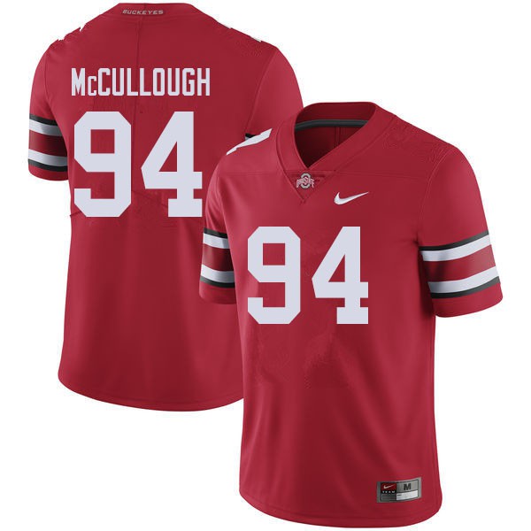 Ohio State Buckeyes #94 Roen McCullough Men Player Jersey Red